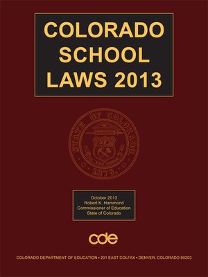 cover image of Colorado School Laws